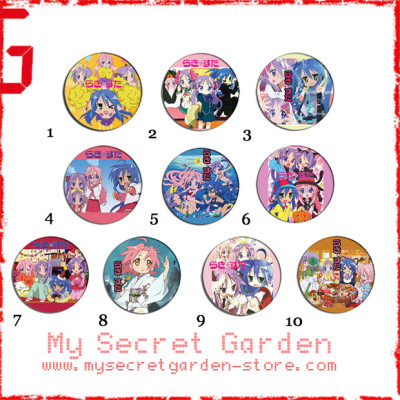 Lucky Star Raki☆Suta らき☆すた Anime Pinback Button Badge Set 1a or 1b ( or Hair Ties / 4.4 cm Badge / Magnet / Keychain Set )